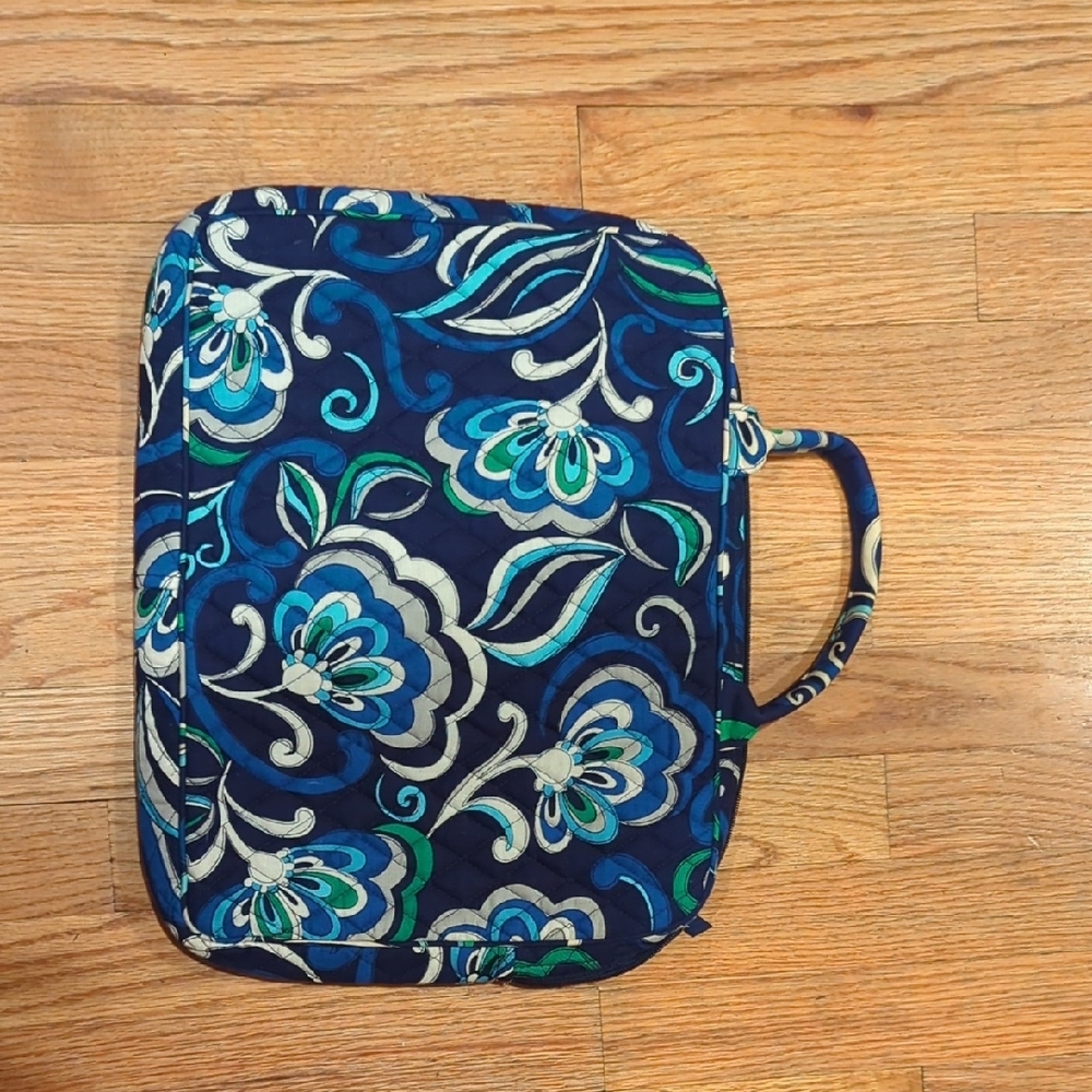 Vera Bradley Blue and Green Floral Laptop Bag
